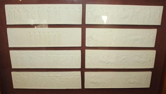 John Henning (Scottish, 1771-1851). A collection of forty relief carved plaster plaques,